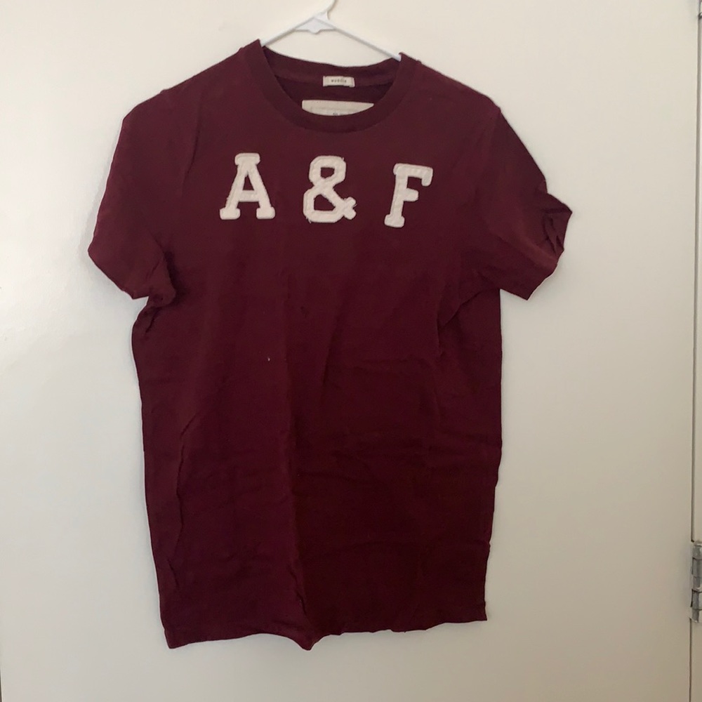 Abercrombie scoop neck logo tee